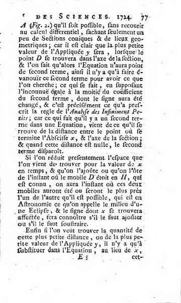 Histoire de l'Académie royale des sciences avec les Mémoires de mathematique & de physique, pour la même année, tires des registres de cette Académie.