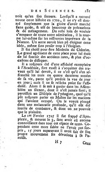 Histoire de l'Académie royale des sciences avec les Mémoires de mathematique & de physique, pour la même année, tires des registres de cette Académie.