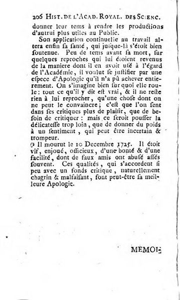 Histoire de l'Académie royale des sciences avec les Mémoires de mathematique & de physique, pour la même année, tires des registres de cette Académie.