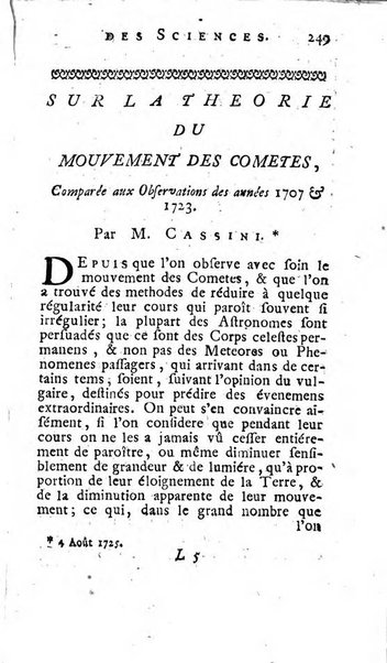 Histoire de l'Académie royale des sciences avec les Mémoires de mathematique & de physique, pour la même année, tires des registres de cette Académie.