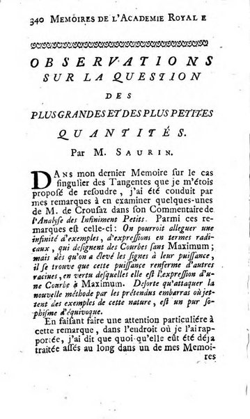 Histoire de l'Académie royale des sciences avec les Mémoires de mathematique & de physique, pour la même année, tires des registres de cette Académie.