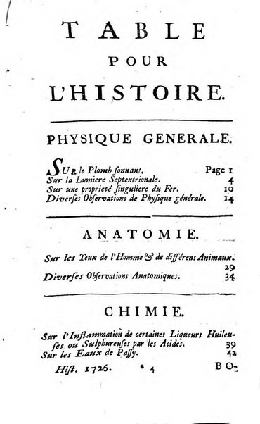 Histoire de l'Académie royale des sciences avec les Mémoires de mathematique & de physique, pour la même année, tires des registres de cette Académie.