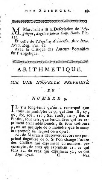 Histoire de l'Académie royale des sciences avec les Mémoires de mathematique & de physique, pour la même année, tires des registres de cette Académie.