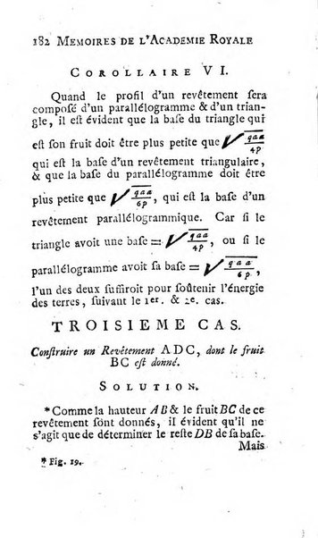 Histoire de l'Académie royale des sciences avec les Mémoires de mathematique & de physique, pour la même année, tires des registres de cette Académie.