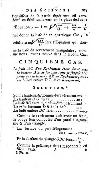 Histoire de l'Académie royale des sciences avec les Mémoires de mathematique & de physique, pour la même année, tires des registres de cette Académie.