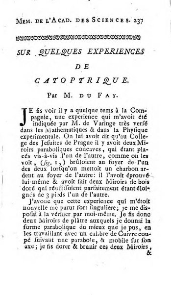 Histoire de l'Académie royale des sciences avec les Mémoires de mathematique & de physique, pour la même année, tires des registres de cette Académie.