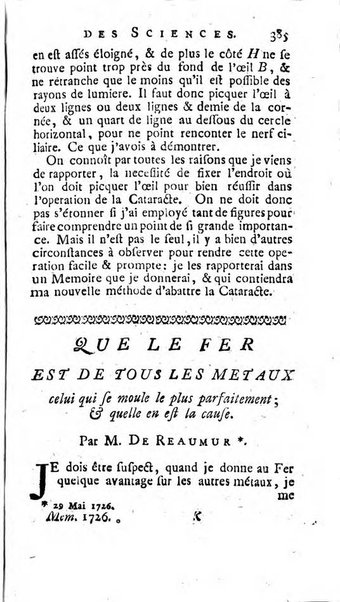 Histoire de l'Académie royale des sciences avec les Mémoires de mathematique & de physique, pour la même année, tires des registres de cette Académie.