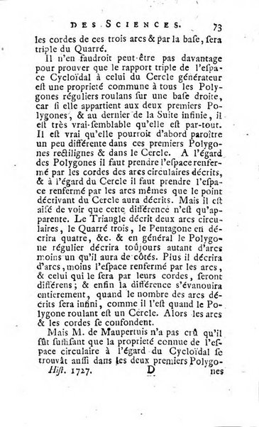 Histoire de l'Académie royale des sciences avec les Mémoires de mathematique & de physique, pour la même année, tires des registres de cette Académie.