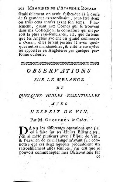 Histoire de l'Académie royale des sciences avec les Mémoires de mathematique & de physique, pour la même année, tires des registres de cette Académie.