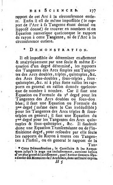 Histoire de l'Académie royale des sciences avec les Mémoires de mathematique & de physique, pour la même année, tires des registres de cette Académie.