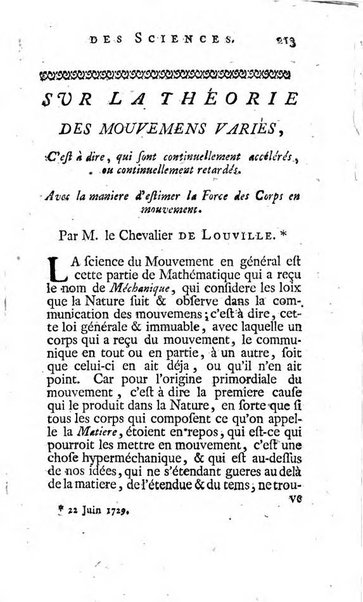 Histoire de l'Académie royale des sciences avec les Mémoires de mathematique & de physique, pour la même année, tires des registres de cette Académie.