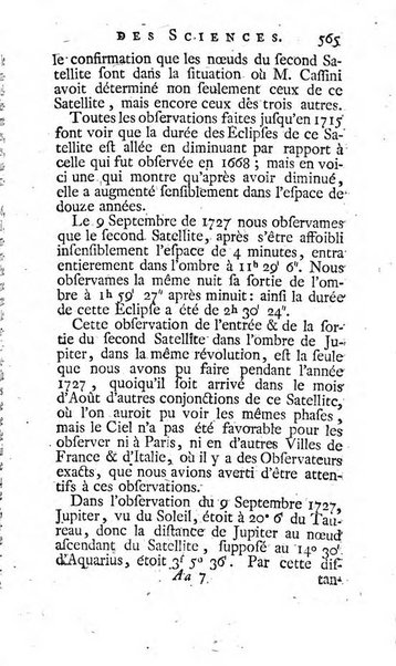 Histoire de l'Académie royale des sciences avec les Mémoires de mathematique & de physique, pour la même année, tires des registres de cette Académie.