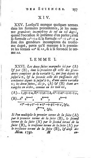 Histoire de l'Académie royale des sciences avec les Mémoires de mathematique & de physique, pour la même année, tires des registres de cette Académie.