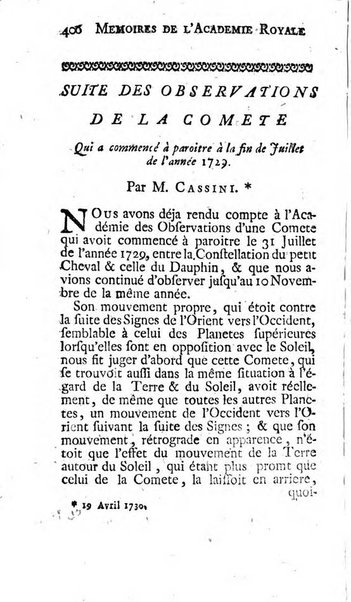 Histoire de l'Académie royale des sciences avec les Mémoires de mathematique & de physique, pour la même année, tires des registres de cette Académie.