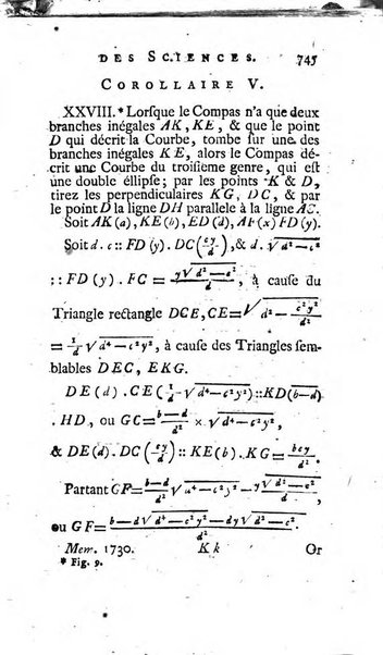 Histoire de l'Académie royale des sciences avec les Mémoires de mathematique & de physique, pour la même année, tires des registres de cette Académie.