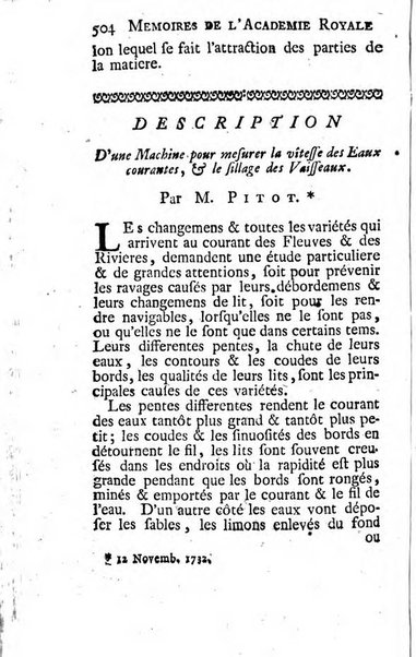 Histoire de l'Académie royale des sciences avec les Mémoires de mathematique & de physique, pour la même année, tires des registres de cette Académie.