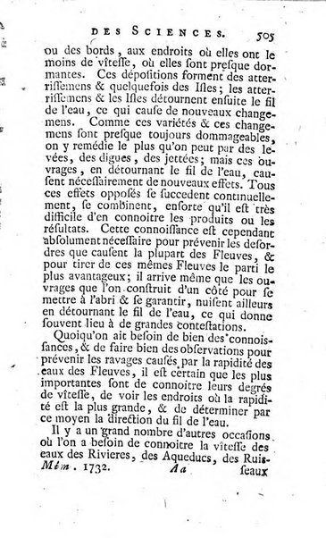 Histoire de l'Académie royale des sciences avec les Mémoires de mathematique & de physique, pour la même année, tires des registres de cette Académie.