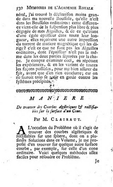 Histoire de l'Académie royale des sciences avec les Mémoires de mathematique & de physique, pour la même année, tires des registres de cette Académie.