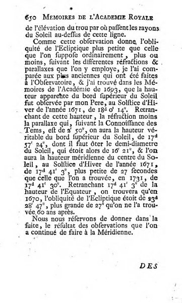 Histoire de l'Académie royale des sciences avec les Mémoires de mathematique & de physique, pour la même année, tires des registres de cette Académie.