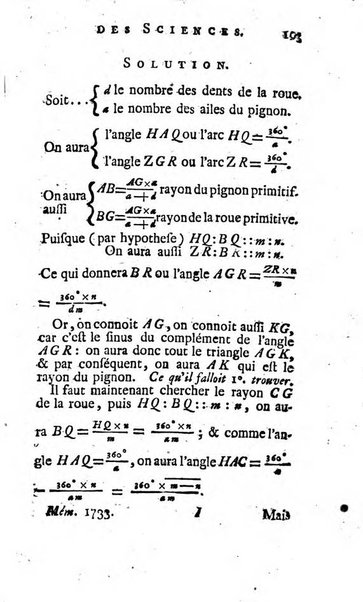 Histoire de l'Académie royale des sciences avec les Mémoires de mathematique & de physique, pour la même année, tires des registres de cette Académie.