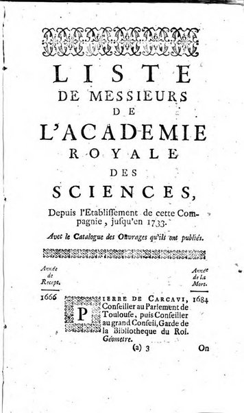 Histoire de l'Académie royale des sciences avec les Mémoires de mathematique & de physique, pour la même année, tires des registres de cette Académie.