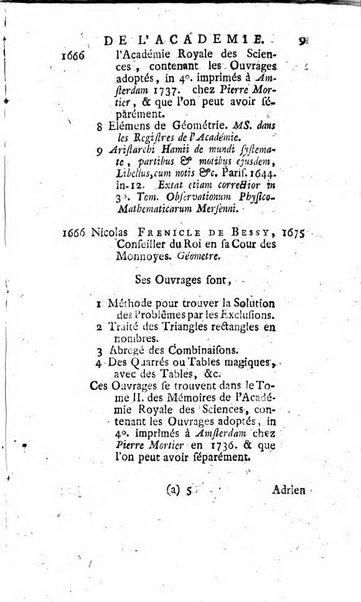 Histoire de l'Académie royale des sciences avec les Mémoires de mathematique & de physique, pour la même année, tires des registres de cette Académie.