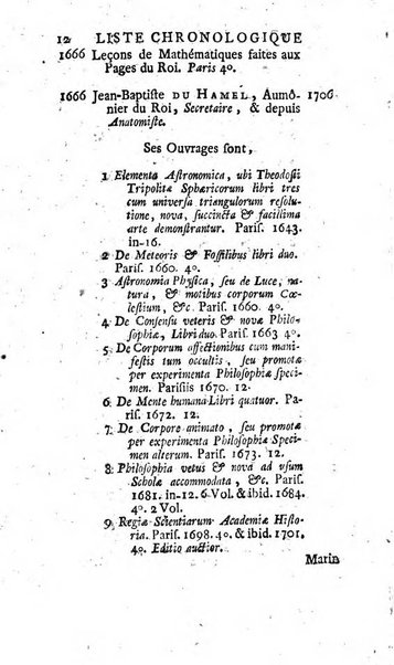 Histoire de l'Académie royale des sciences avec les Mémoires de mathematique & de physique, pour la même année, tires des registres de cette Académie.