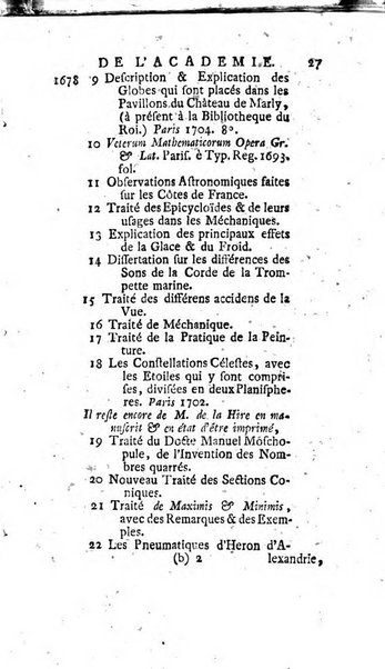 Histoire de l'Académie royale des sciences avec les Mémoires de mathematique & de physique, pour la même année, tires des registres de cette Académie.