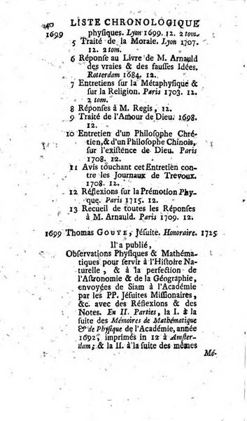 Histoire de l'Académie royale des sciences avec les Mémoires de mathematique & de physique, pour la même année, tires des registres de cette Académie.