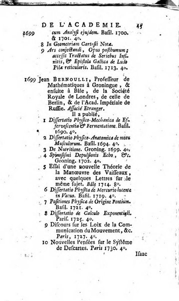 Histoire de l'Académie royale des sciences avec les Mémoires de mathematique & de physique, pour la même année, tires des registres de cette Académie.