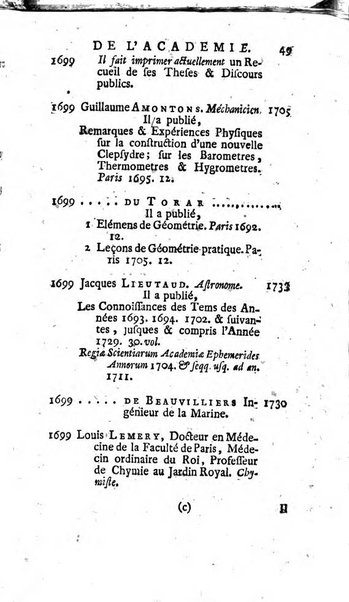 Histoire de l'Académie royale des sciences avec les Mémoires de mathematique & de physique, pour la même année, tires des registres de cette Académie.