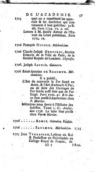 Histoire de l'Académie royale des sciences avec les Mémoires de mathematique & de physique, pour la même année, tires des registres de cette Académie.