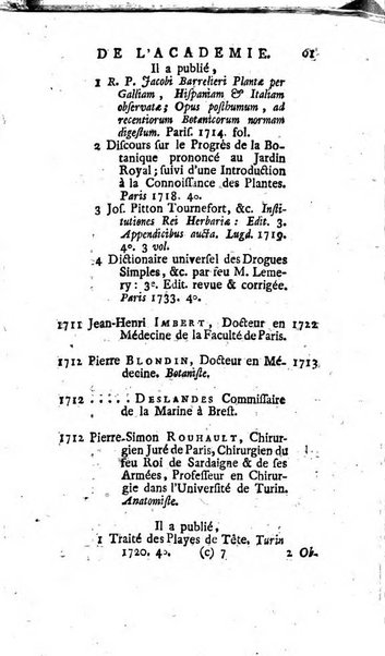 Histoire de l'Académie royale des sciences avec les Mémoires de mathematique & de physique, pour la même année, tires des registres de cette Académie.