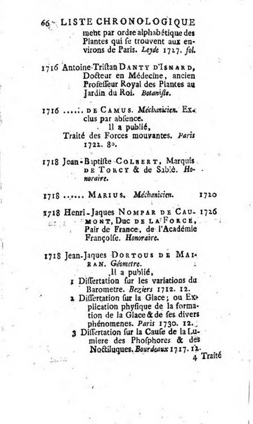 Histoire de l'Académie royale des sciences avec les Mémoires de mathematique & de physique, pour la même année, tires des registres de cette Académie.