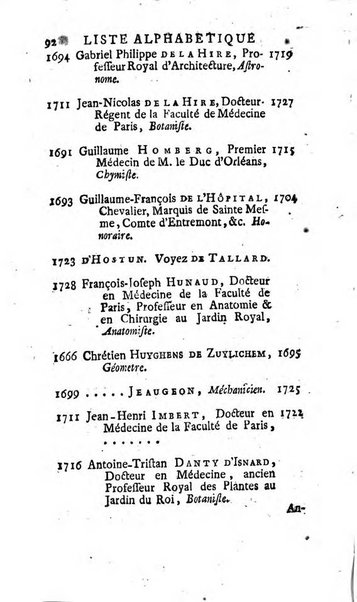 Histoire de l'Académie royale des sciences avec les Mémoires de mathematique & de physique, pour la même année, tires des registres de cette Académie.