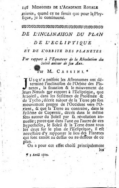 Histoire de l'Académie royale des sciences avec les Mémoires de mathematique & de physique, pour la même année, tires des registres de cette Académie.