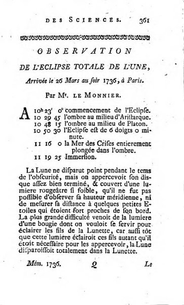 Histoire de l'Académie royale des sciences avec les Mémoires de mathematique & de physique, pour la même année, tires des registres de cette Académie.