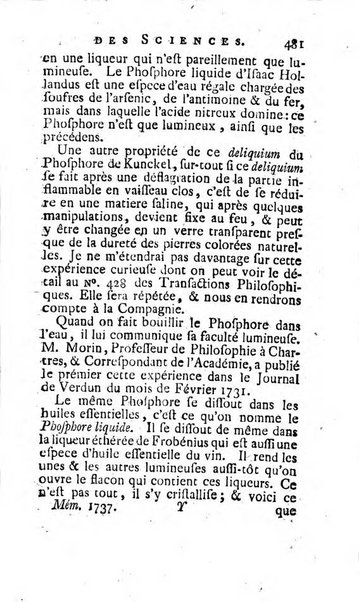 Histoire de l'Académie royale des sciences avec les Mémoires de mathematique & de physique, pour la même année, tires des registres de cette Académie.