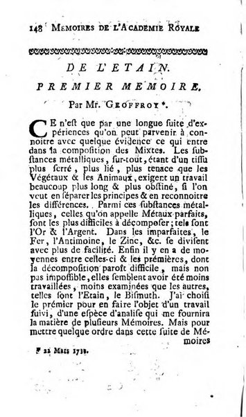 Histoire de l'Académie royale des sciences avec les Mémoires de mathematique & de physique, pour la même année, tires des registres de cette Académie.