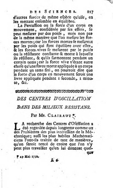 Histoire de l'Académie royale des sciences avec les Mémoires de mathematique & de physique, pour la même année, tires des registres de cette Académie.