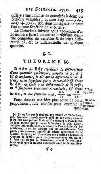 Histoire de l'Académie royale des sciences avec les Mémoires de mathematique & de physique, pour la même année, tires des registres de cette Académie.