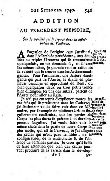 Histoire de l'Académie royale des sciences avec les Mémoires de mathematique & de physique, pour la même année, tires des registres de cette Académie.