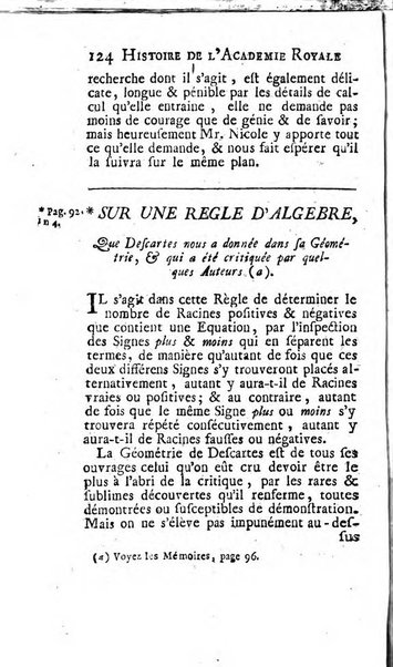 Histoire de l'Académie royale des sciences avec les Mémoires de mathematique & de physique, pour la même année, tires des registres de cette Académie.