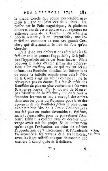 Histoire de l'Académie royale des sciences avec les Mémoires de mathematique & de physique, pour la même année, tires des registres de cette Académie.