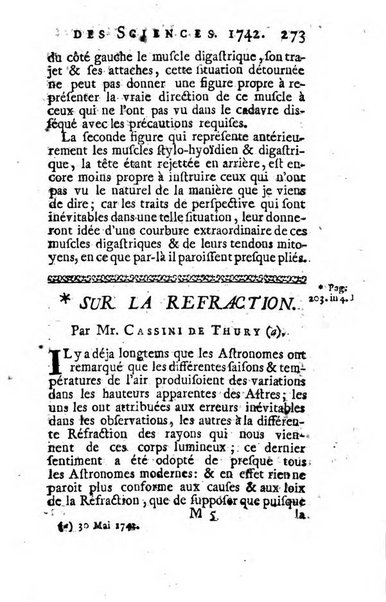 Histoire de l'Académie royale des sciences avec les Mémoires de mathematique & de physique, pour la même année, tires des registres de cette Académie.