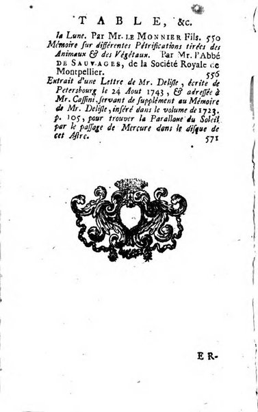 Histoire de l'Académie royale des sciences avec les Mémoires de mathematique & de physique, pour la même année, tires des registres de cette Académie.