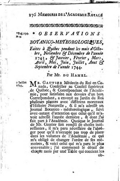 Histoire de l'Académie royale des sciences avec les Mémoires de mathematique & de physique, pour la même année, tires des registres de cette Académie.