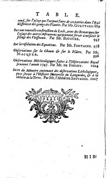 Histoire de l'Académie royale des sciences avec les Mémoires de mathematique & de physique, pour la même année, tires des registres de cette Académie.