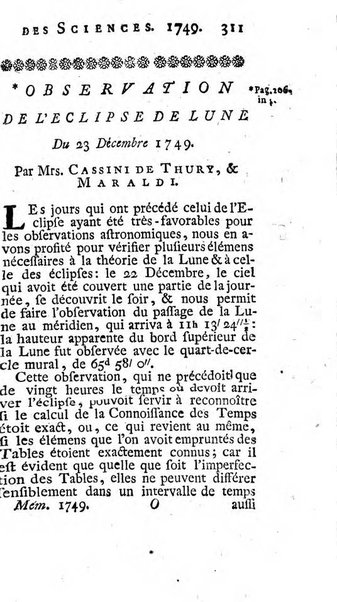 Histoire de l'Académie royale des sciences avec les Mémoires de mathematique & de physique, pour la même année, tires des registres de cette Académie.