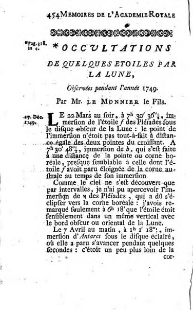 Histoire de l'Académie royale des sciences avec les Mémoires de mathematique & de physique, pour la même année, tires des registres de cette Académie.